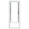 vidaXL Console Table 27.6"x11.8"x27.6" Stainless Steel and Glass - 4 of 4