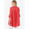 Jessica London Women's Plus Size Hi-Low Linen Tunic - 3 of 4