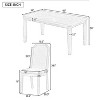 NicBex Dining Table Set for 6 Farmhouse Kitchen Table with MDF Tabletop, Wooden Legs and 6 Upholstered Chairs for Kitchen - 2 of 4