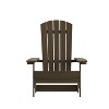 Emma and Oliver Set of 4 Indoor/Outdoor Poly Resin Folding Adirondack Chairs, All-Weather Chairs for Porch, Patio, or Sunroom - image 3 of 4