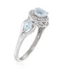 Ross-Simons 1.10 ct. t.w. Aquamarine and .84 ct. t.w. Diamond Ring in Sterling Silver - 3 of 4