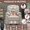 Power Lift Recliner Chair with Massage & Heat, 34" Wide Heavy Duty Recliner with USB, Type C Ports & Cup Holders for Living Room-3irtyhousy - 2 of 4