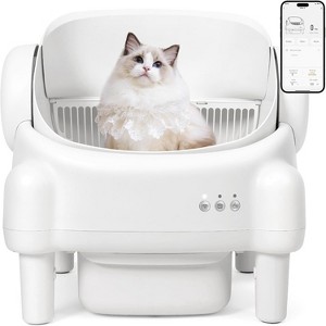 Cumrige Self Cleaning Litter Box, 95L Automatic Cat Litter Box Self Cleaning for Multiple Cats, with Safety Protection, App Control. - 1 of 4