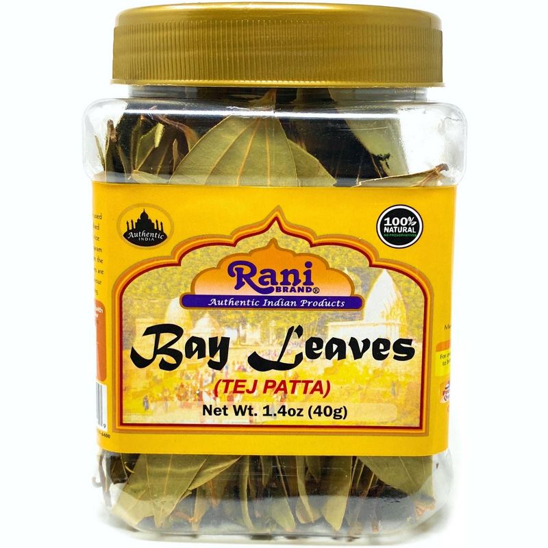 Bay Leaves Whole Hand Selected Extra Large - 1.4oz (40g) - Rani Brand Authentic Indian Products, 1 of 8