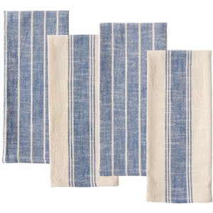 KAF Home Firenze Set of 4 Natural Rustic Slubbed Kitchen Towels, 18" x 28" - 1 of 3