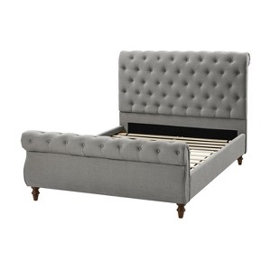 Deirdre Upholstered High-end beds  Lighted Sleigh Platform Bed with Headboard and Footboard | ARTFUL LIVING DESIGN - 1 of 4