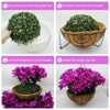 Artificial Geraniums Flowers with Brown Basket Set of 2, Artificial Hanging Flowers Plant, 12 Pcs Outdoor Flowers - 4 of 4