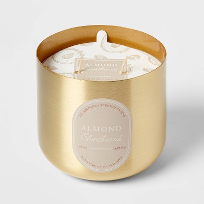 16oz Brass Candle Almond Shortbread - Threshold™