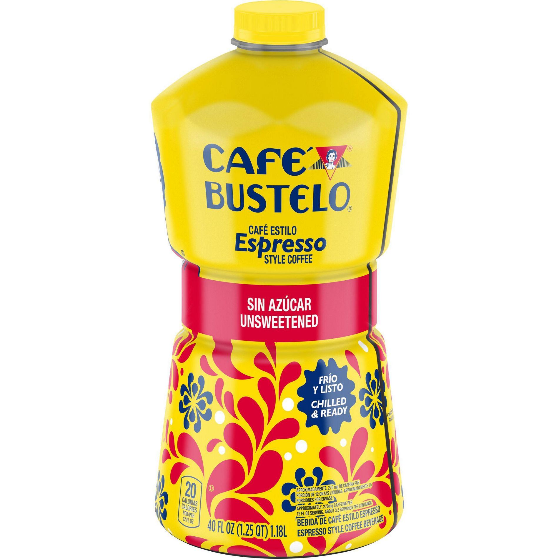 Café Bustelo Unsweetened Espresso-Style Iced Coffee - 40 fl oz
