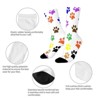 Colorful Paw Print Women Printed Crew Socks Funny Funky Socks Soft Polyester Novelty Gifts for Artists Men - 4 of 4