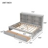 NicBex Full Size Daybed with Storage Wooden Day Bed Frame with 2 Spacious Drawers and Storage Shelves for Bedrooms - 2 of 4