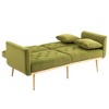 NicBex 65 Inch Loveseat,Modern Comfy Velvet Loveseat Sofa with Metal Feet,Accent 2-Seater Couch for Living Room - 4 of 4