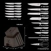 imarku16PCS Kitchen Knife Set with Block High Carbon Stainless Steel, Japanese Knife Set with Dotted Non-Slip Ergonomic Handle, Dishwaher Safe - 2 of 4