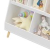 GlasFlength Decorative Bookshelf Creative and Unique Styling, Multifunctional Storage with Open Display Bookshelves, White,31.5”*13.38”*28.54" - 4 of 4