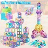 Macaron Magnetic Tiles 44PCS, Large Magnetic Building Blocks for Kids Ages 3-8, STEM Educational Construction Toys with Storage Bag, Gift - 4 of 4