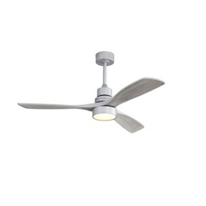 TOBILI 52 Inch Ceiling Fan Light With 6 Speed Silver 3 Wood Blade For Bedroom - 1 of 4