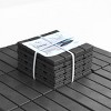 Syemin Carpet Tiles Value Pack Square Composite Decking Tiles Four Slat Plastic Outdoor Flooring for Porch Backyard, Dark Gray, 13.4"*13"*27.6" - 2 of 4