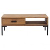 vidaXL Coffee Table Brown Solid Pinewood Medium Coffee Table - 3 of 4