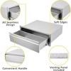 30x23x10 inch Single Drawer Outdoor Kitchen BBQ Island Stainless Steel With Vent - 4 of 4