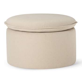 Square Nail Button Ottoman Mystere Otter - Skyline Furniture : Target