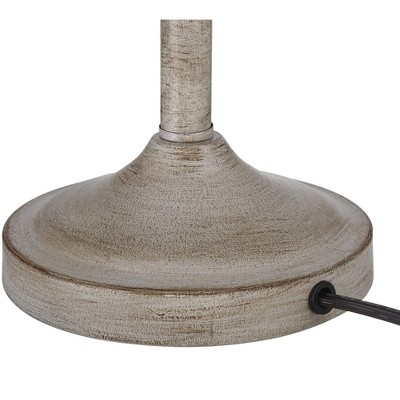 Beige Wood Buffet Table Lamps with Oatmeal Drum Shades, Set of 2