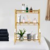 YIYIBYUS 3 Tier Bathroom Gold Vanity Countertop Organizer with Small Storage Basket - 3 of 4