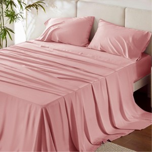 Bedsure | Rayon Derived from Bamboo Sheet Set Stay Cool & Comfy - 1 of 4