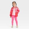 Toddler Girls' Heart Printed Clear Rain Jacket - Cat & Jack™ Pink - 3 of 4
