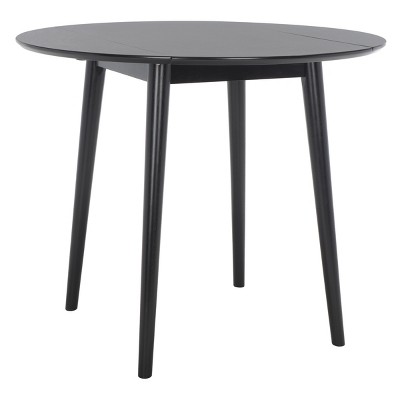 Lovell 35" Black Wood Folding Round Dining Table