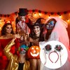 Unique Bargains Halloween Skeleton Hand Pattern Headband 4.72" Diameter Black Red 1 Pc - 2 of 4
