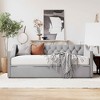 MAYEERTY Twin Size Upholstered Daybed, Pop Up Trundle, Bedroom, Beige - 2 of 4