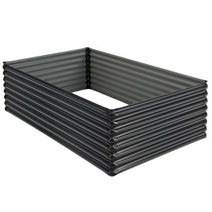 Tangkula Galvanized Metal Raised Garden Bed 71" x 20.5" x 43.5" Large Outdoor Raised Planter Box for Vegetable Flower Fruit Herb Garden - 1 of 4