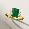 Ross-Simons 2.00 Carat Emerald and .30 ct. t.w. White Topaz Ring in 18kt Gold Over Sterling - 4 of 4