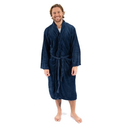 Leveret Mens Fleece Robe Navy L/xl : Target