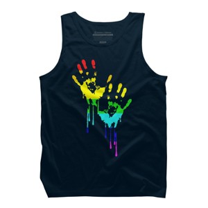 Adult Design By Humans Flag Rainbow Pride Hands By Avocato Tank Top - 1 of 2