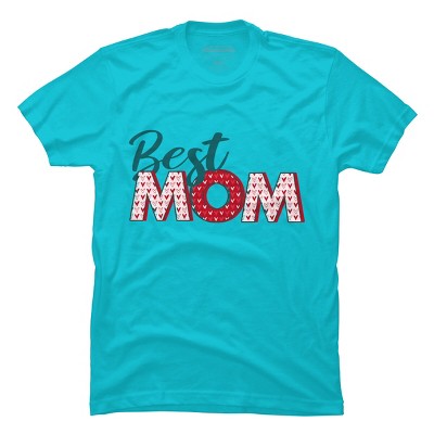 Men's Design By Humans Best Mom Heart Pattern By Semir T-Shirt