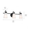 Kichler Lighting Erma 3 - Light Vanity in  Black - 2 of 4