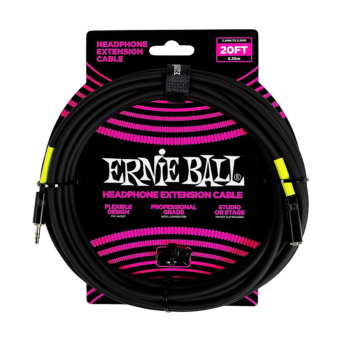 Ernie Ball Headphone Extension Cable 3.5mm to 3.5mm