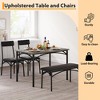 Dining Table Set for 4 with Upholstered Bench and 2 Chairs, Kitchen Table and Chairs for 4 - 4 of 4