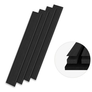 SMARTSTANDARD 94.09 in. x 12.6 in. x 0.9 in. Slat Wood Acoustic Sound Absorbing 3D Decorative Wall Paneling, 4-Pack - 1 of 1