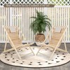 Costway Patio Outdoor Adjustable Folding Wood Sling Chair Reclining Lounge Assembly Free - 4 of 4