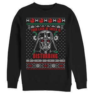 Men's Star Wars Ugly Christmas Sith Lord Sweatshirt - 1 of 3