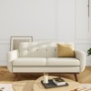 MUUEGM 65" Loveseat Couch Sofa| 2-Seat Memory Foam Futon Couch with Blue Linen Fabric, firm wooden frame - 2 of 4