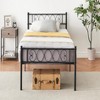 Bed Frame with Headborad & Footboard, Sturdy Metal Platform Bed Frame with Iron-Art Sweet Hear - 2 of 4