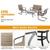 Tangkula 4PCS Patio Conversation Set Cotton Padded Furniture Set w/ Swing Glider Loveseat - 4 of 4