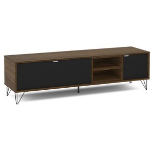 Montreal TV Stand for TVs up to 60" Dark Brown/Black - Polifurniture: Modern Media Console with Storage - 1 of 4