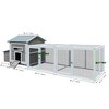 118" Outdoor Wooden Chicken Coop, Large Hen House with Free-range Doors & Nesting Box, Poultry Cage Rabbit Hutch, Chicken Nesting Box for Backyard - 3 of 4