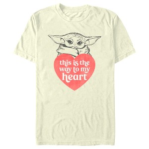 Men's Star Wars The Mandalorian Valentine's Day Grogu This is the Way to my Heart T-Shirt - 1 of 4