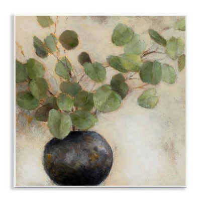 Stupell Industries Green Potted Eucalyptus Leaves, 12" x 12"