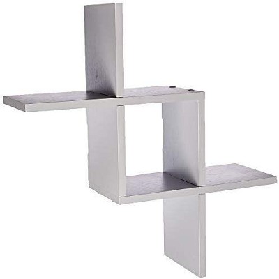 Greenco Criss Cross Intersecting Wall Mounted Floating Shelves,gray ...